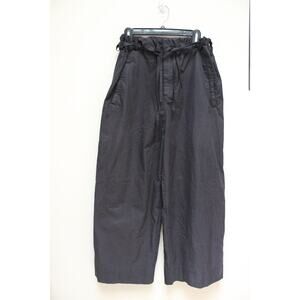 Craig Green Black Wide Leg Drawstring Crop Stretch Pants Size Large